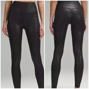 NWT lululemon Align HR Pant 25" *Shine | sz 10, LW5EB4S RFXB, Radiate Foil Black